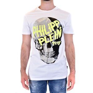 Philipp Plein Graphic Skull Tee Short Sleeve Men white Shirts